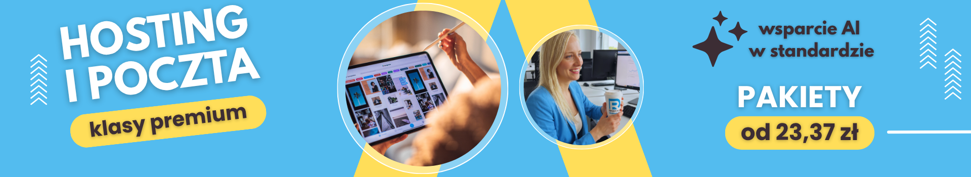 Hosting i poczta klasy premium — pakiety od 23,37 zł