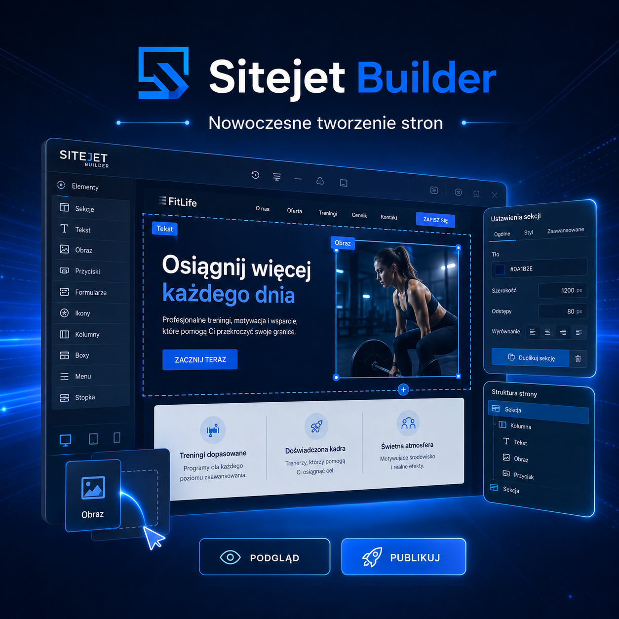 Sitejet Builder – kreator stron internetowych, który skraca czas stworzenia strony nawet o 90%
